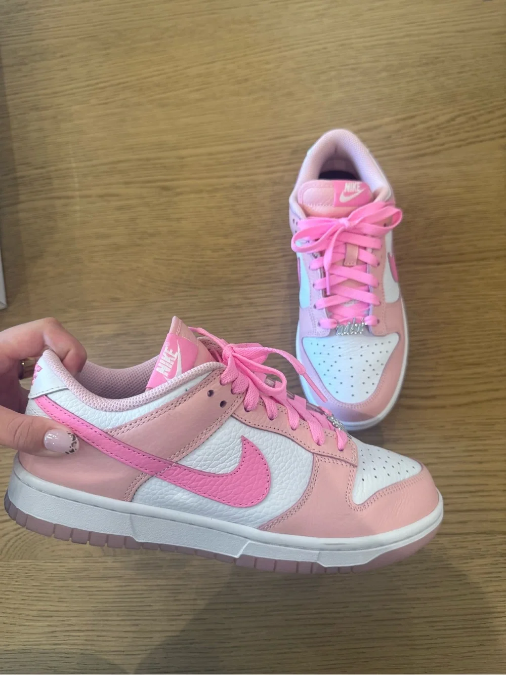 Nike Women's Low-Top Sneakers in Light Pink and Hot Pink